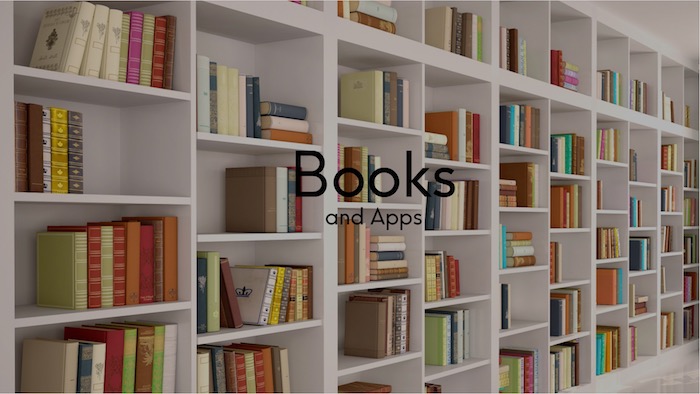 3d illustration of White bookshelves with various colorful books